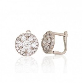 Sidabriniai auskarai ant cilindrinės spynos0