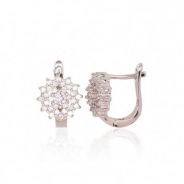 Sidabriniai auskarai ant cilindrinės spynos0