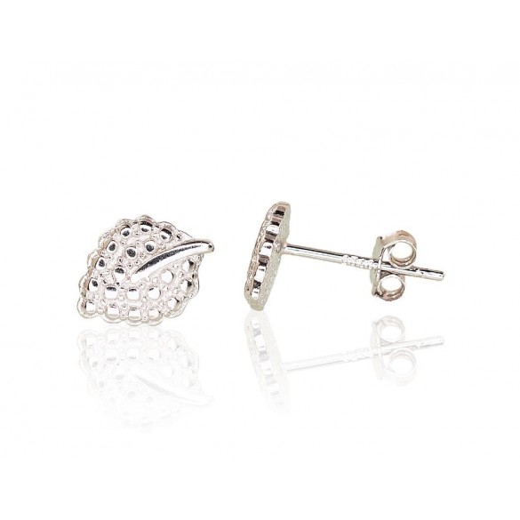 Sudraba auskari-puseti 2203127(PRh-Gr), Sudrabs	925°, rodijs (pārklājums)