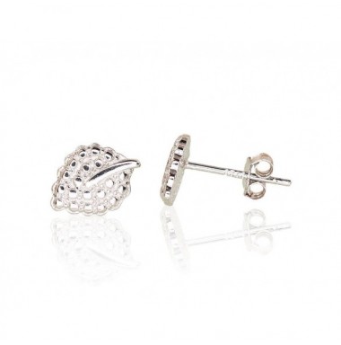 Sudraba auskari-puseti 2203127(PRh-Gr), Sudrabs	925°, rodijs (pārklājums)