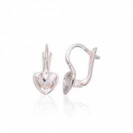 Sidabriniai auskarai ant cilindrinės spynos0