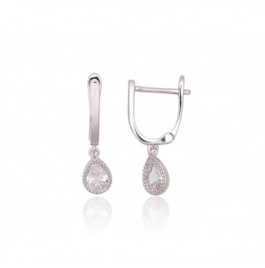 Sudraba auskari ar angļu slēdzēju