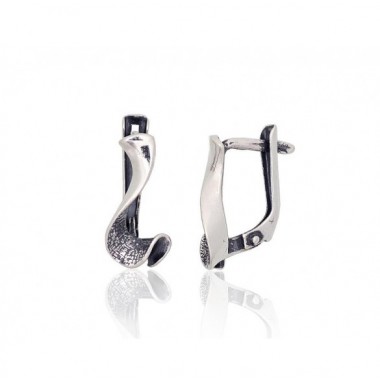 Sudraba auskari ar angļu slēdzēju