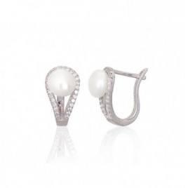 Sidabriniai auskarai ant cilindrinės spynos0