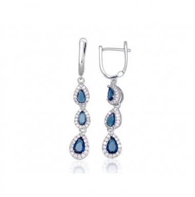 Sudraba auskari ar angļu slēdzēju