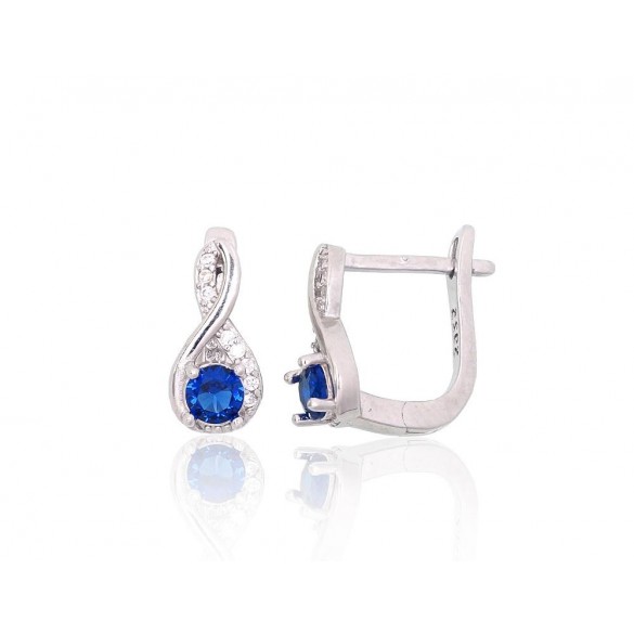 Sudraba auskari ar angļu slēdzēju