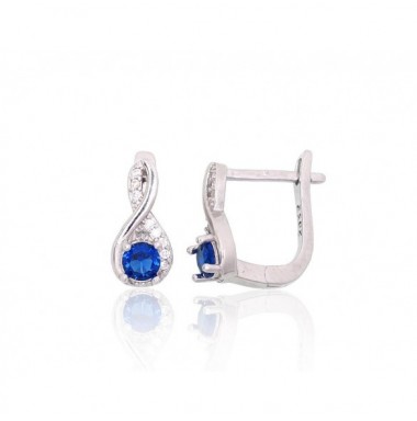 Sudraba auskari ar angļu slēdzēju