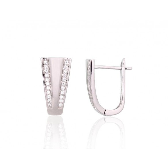 Sudraba auskari ar angļu slēdzēju