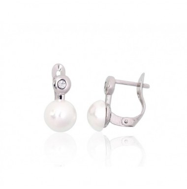 Sudraba auskari ar angļu slēdzēju