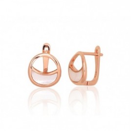 Sidabriniai auskarai ant cilindrinės spynos0