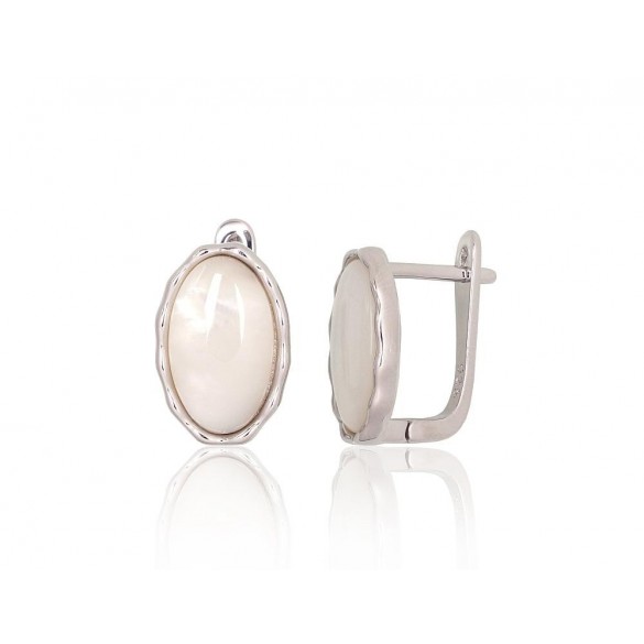 Sudraba auskari ar angļu slēdzēju