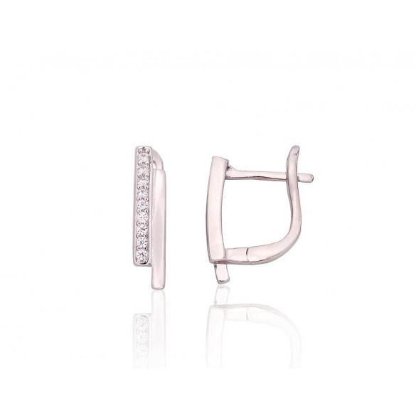 Sudraba auskari ar angļu slēdzēju