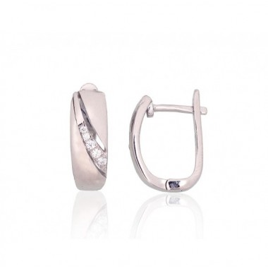 Sudraba auskari ar angļu slēdzēju