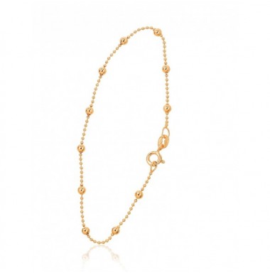 Sudraba ķēdīte Krellītes 1-3 mm 2400058(PAu-Y)-bracelet, Sudrabs	925°, dzeltenais zelts (pārklājums)