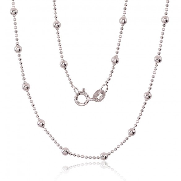 Sudraba ķēdīte Krellītes 1-3 mm 2400058(PRh-Gr), Sudrabs	925°, rodijs (pārklājums)