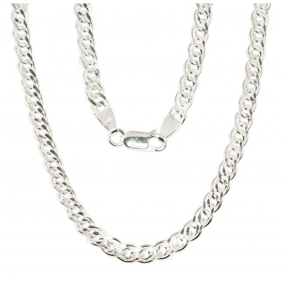 Sudraba ķēdīte Mona Liza 4,9 mm , dimantu apstrādājums 2400062-bracelet, Sudrabs	925°