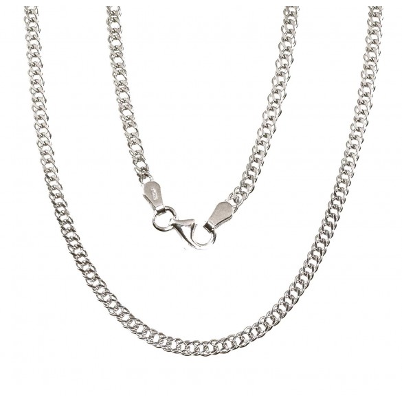 Sudraba ķēdīte Rombs 2,8 mm ,dimantu apstrādājums 2400064(PRh-Gr), Sudrabs	925°, rodijs (pārklājums)