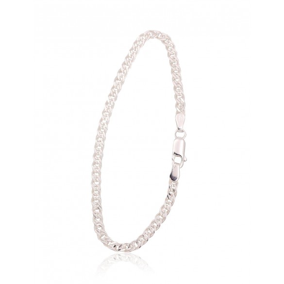 Sudraba ķēdīte Mona Liza 3.1 mm , dimantu apstrādājums