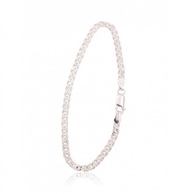 Sudraba ķēdīte Mona Liza 3.1 mm , dimantu apstrādājums