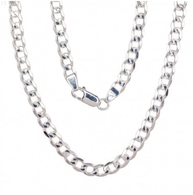 Sudraba ķēdīte Kartjē 4.1 mm ,dimantu apstrādājums 2400078, Sudrabs	925°