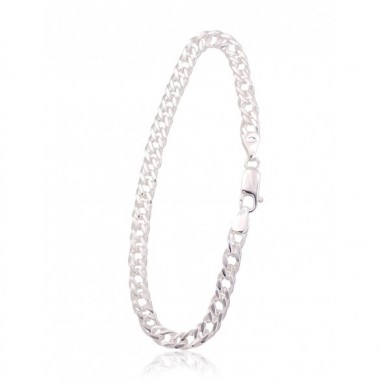 Sudraba ķēdīte Rombs 5.5 mm , dimantu apstrādājums