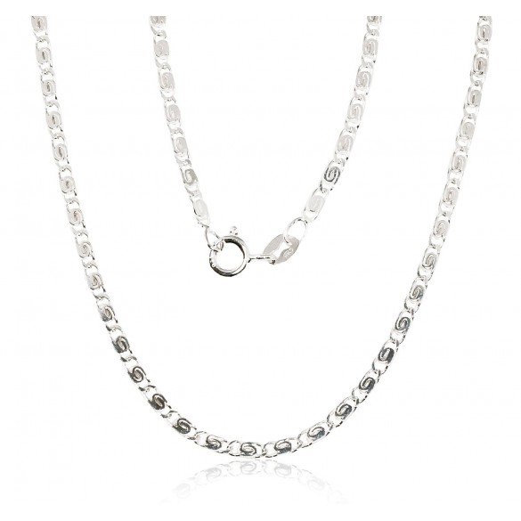 Sudraba ķēdīte Gliemezis 2,1 mm ,dimantu apstrādājums 2400097, Sudrabs	925°