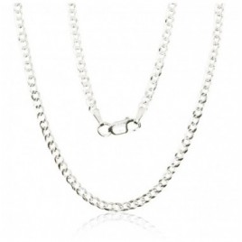 Sidabrinė grandinėlė Flat Curb 3.8 mm , briaunų apdirbimas deimantu0