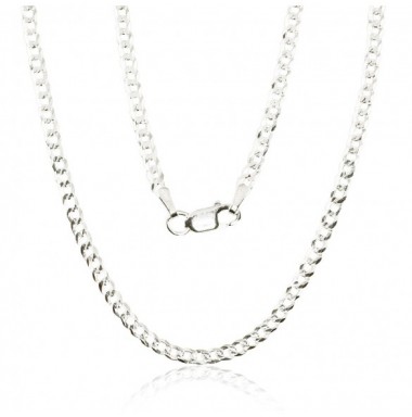 Sidabrinė grandinėlė Flat Curb 3.8 mm , briaunų apdirbimas deimantu0