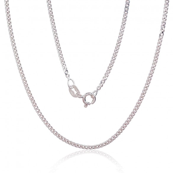 Sudraba ķēdīte Kartjē 2 mm , dimantu apstrādājums 2400136, Sudrabs	925°