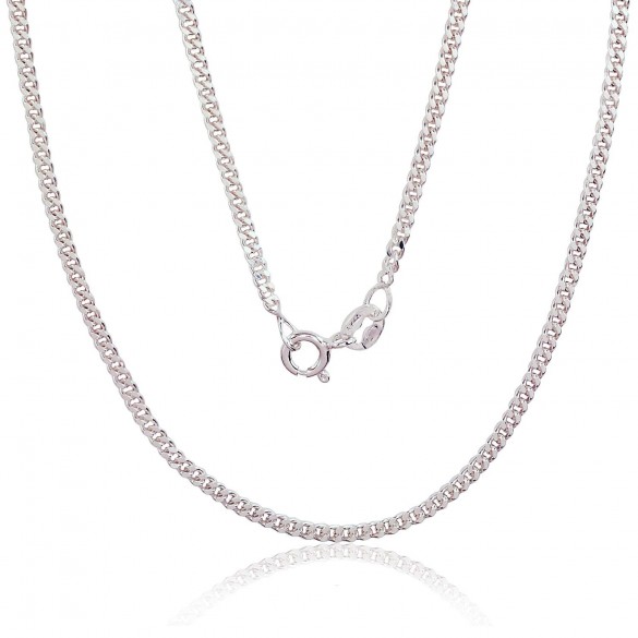 Sudraba ķēdīte Kartjē 2 mm ,dimantu apstrādājums 2400137, Sudrabs	925°