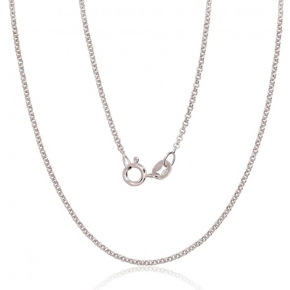 Sudraba ķēdīte Rollo 1 mm 2400144(PRh-Gr), Sudrabs	925°, rodijs (pārklājums)