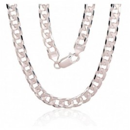 Sidabrinė grandinėlė Curb 6 mm , briaunų apdirbimas deimantu0