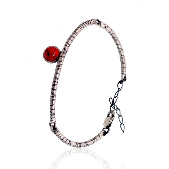 Sudraba aproce 2600290(Matt+POx-MattBk)_COX, Sudrabs	925°, oksids (pārklājums), Korallis (Imitācija) 