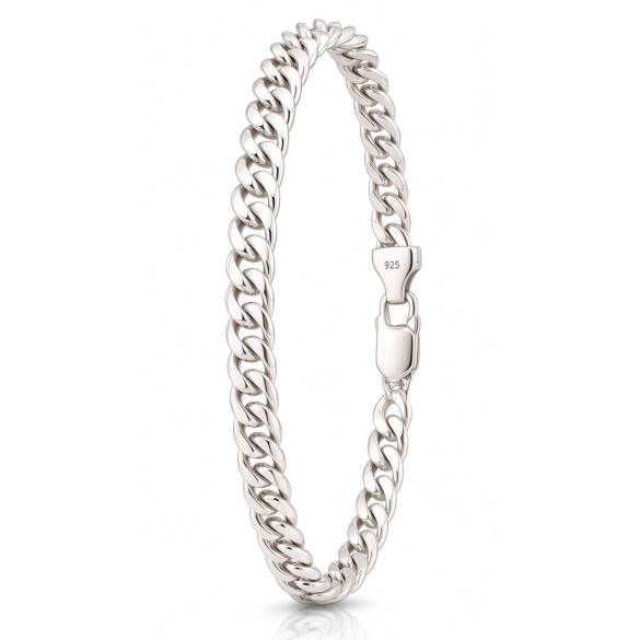 Sudraba ķēdīte Kartjē 6 mm