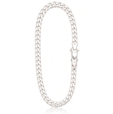 Sudraba ķēdīte Dubultais rombs 6 mm , dimantu apstrādājums