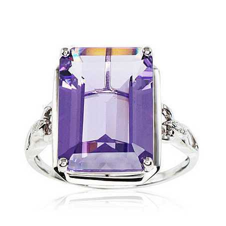 Zelta gredzens 1100165(Au-W)_DI+AM, Baltais Zelts	750°, Briljanti , Ametists 