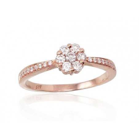 Zelta gredzens 1100204(Au-R)_DI, Sarkanais zelts	585°, Briljanti 