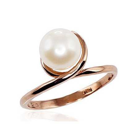 Zelta gredzens 1100304(Au-R)_PE, Sarkanais Zelts	585°, Pērles 