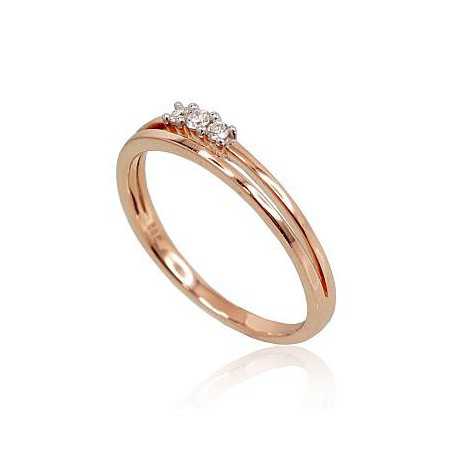 Zelta gredzens 1100696(Au-R+PRh-W)_DI, Sarkanais Zelts	585°, rodijs (pārklājums) , Briljanti 