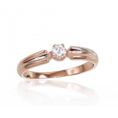 Zelta gredzens 1100721(AU-R+PRH-W)_CZ, Sarkanais zelts	585°, rodijs (pārklājums) , Cirkoni 