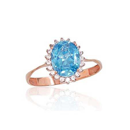 Zelta gredzens 1100779(Au-R+PRh-W)_CZ+CZ-LB, Sarkanais Zelts	585°, rodijs (pārklājums) , Cirkoni 