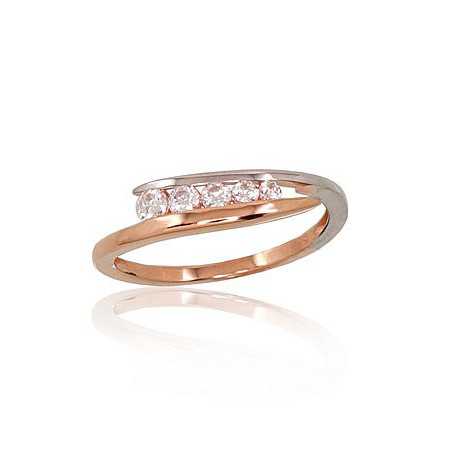 Zelta gredzens 1100785(Au-R+PRh-W)_CZ, Sarkanais Zelts	585°, rodijs (pārklājums) , Cirkoni 