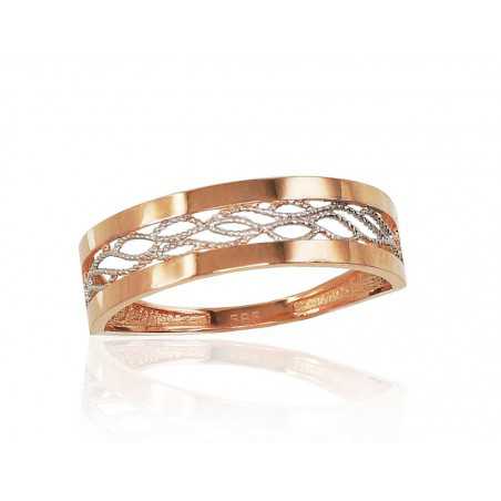 Zelta gredzens 1100818(Au-R+PRh-W), Sarkanais Zelts	585°, rodijs (pārklājums) 