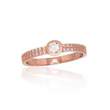 Zelta gredzens 1100826(Au-R)_CZ, Sarkanais zelts	585°, Cirkoni 