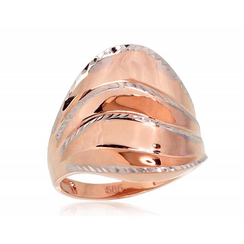 Zelta gredzens 1100841(Au-R+PRh-W), Sarkanais Zelts	585°, rodijs (pārklājums) 