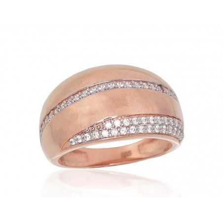 Zelta gredzens 1100843(Au-R+PRh-W)_CZ, Sarkanais Zelts	585°, rodijs (pārklājums) , Cirkoni 