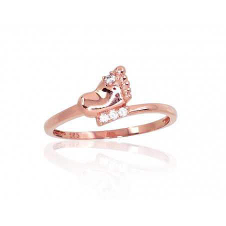 Zelta gredzens 1100852(Au-R)_CZ, Sarkanais Zelts	585°, Cirkoni 