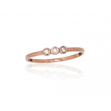 Zelta gredzens 1100872(Au-R)_CZ, Sarkanais zelts	585°, Cirkoni 