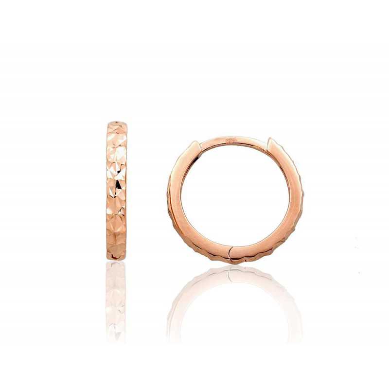 Zelta auskari ar apaļu aizdāri 1201311(Au-R), Sarkanais Zelts	585°