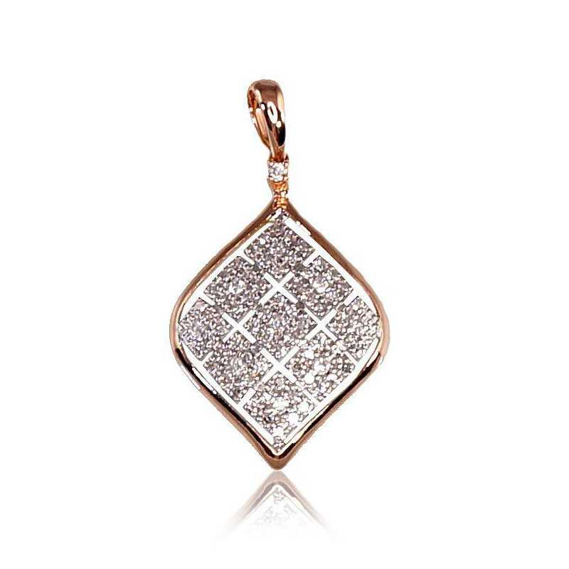 Zelta kulons 1300259(Au-R+PRh-W)_DI, Sarkanais Zelts	585°, rodijs (pārklājums) , Briljanti 